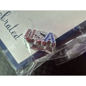 KEEP Collective USA Pave Red White Blue Slider Charm Collector's Edition NIP